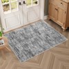 Washable Modern Solid Living Room Rugs, Abstract Indoor Contemporary Floor Carpet for Bedroom Dining Room - 3 of 4