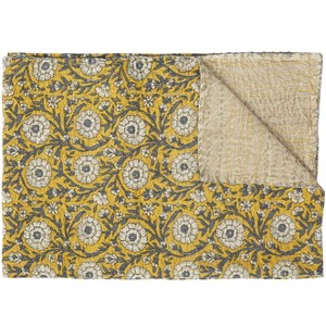 Taj Hotel Kantha Cotton Throw | 50"x70" | D - 1 of 4