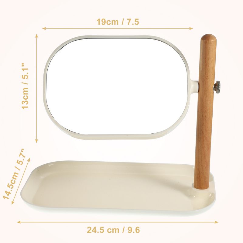 Unique Bargains Rotatable 1X/3X Magnifying Cosmetic Makeup Mirror 1 Pc, 4 of 7