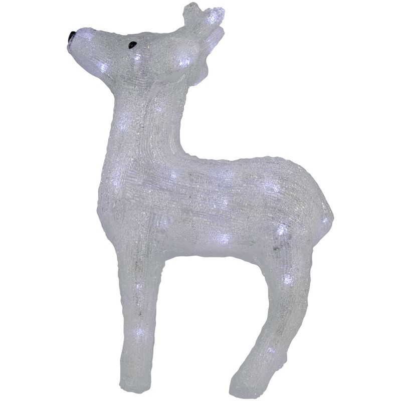 Northlight LED Lighted Commercial Grade Acrylic Reindeer Outdoor Christmas Decoration - 15" - Pure White Lights, 5 of 8