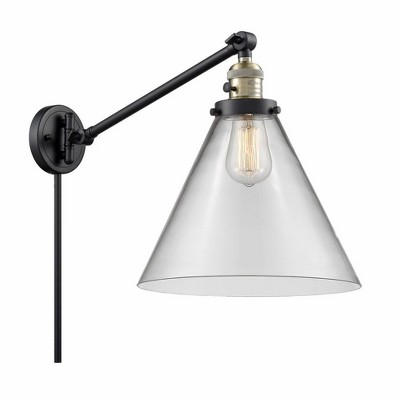 Cone - 1 Light Swing Arm Wall Sconce In Industrial Style-16 Inches Tall and 12 Inches Wide