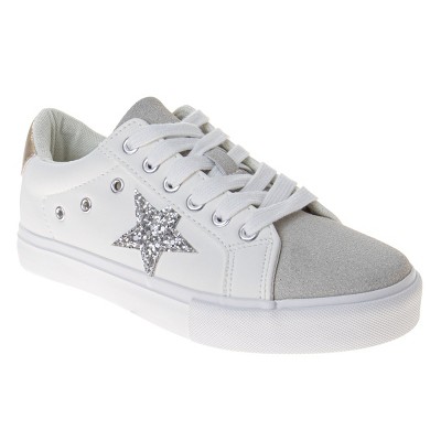 Josmo Women's Vintage Style Star Fashion Casual Lace Up Sneakers