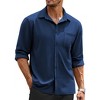COOFANDY Mens Long Sleeve Button Down Wrinkle Free Untucked Casual Dress Shirt for Men - 2 of 4