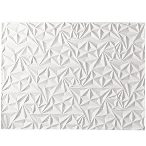 CosmoLiving by Cosmopolitan 36"x48" Wood Geometric Intricately Carved Wall Decor White: Contemporary Style, Vertical Orientation - 1 of 4