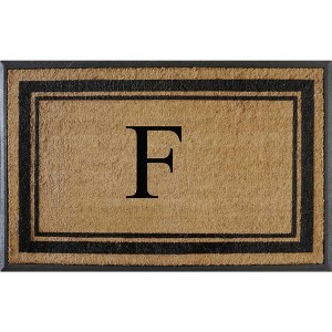 A1HC Rubber & Coir Flocked Doormat 30"x48", Anti-Shed, Heavy Duty for Front Door Monogrammed Mat - 1 of 4