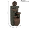 Sunnydaze 39"H Electric Polyresin and Fiberglass Cascading Earthenware Tiered Outdoor Water Fountain - 3 of 4