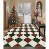 Coucheta Washable Checkered Area Rug, Non-Slip & Stain Resistant, Modern Geometric Plaid Carpet for Bedroom, Living Room, Hallway, Dining & Nursery - 4 of 4