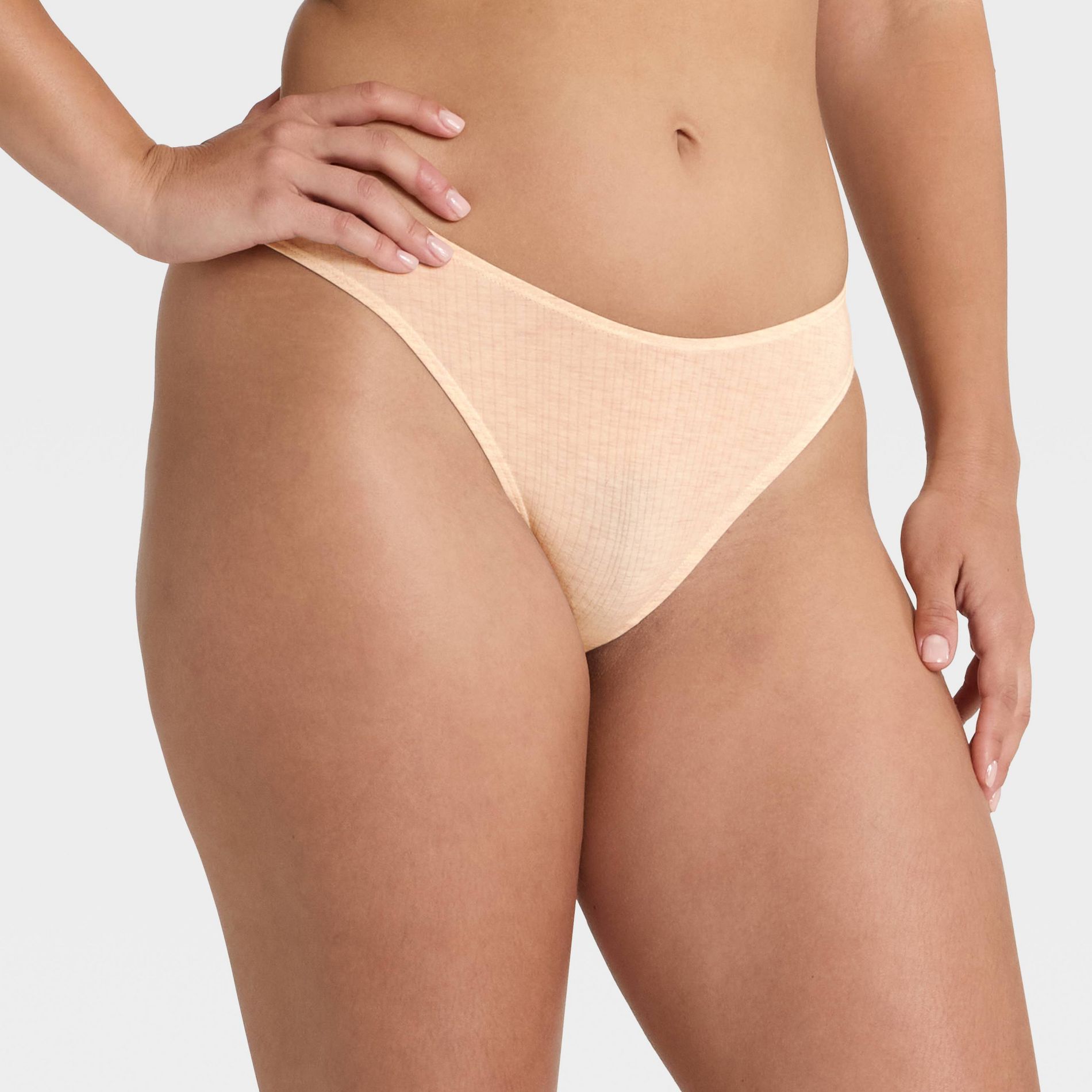 Women's Modal Blend Thong Underwear - Auden™ Oatmeal L