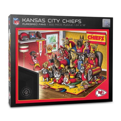 NFL Kansas City Chiefs Purebred Fans 'A Real Nailbiter' Puzzle - 500pc