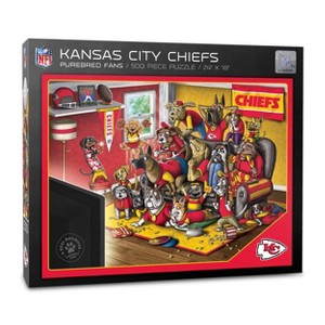 NFL Kansas City Chiefs Purebred Fans 'A Real Nailbiter' Puzzle - 500pc - 1 of 3