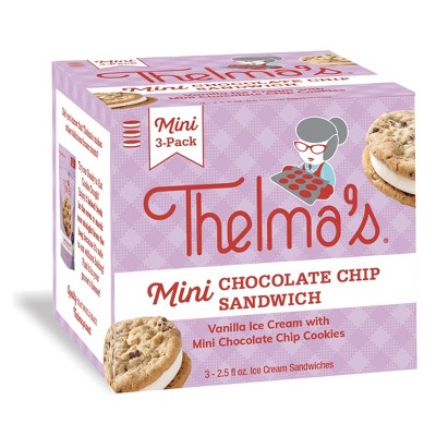 Thelma's Chocolate Chip Mini Ice Cream Sandwiches - 3ct