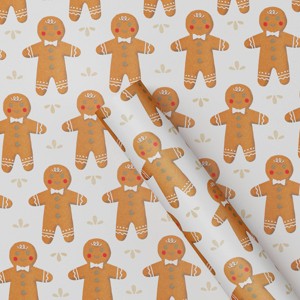 30" 50 sq ft Christmas Roll Wrap Gingerbread - Wondershop™ - 1 of 3
