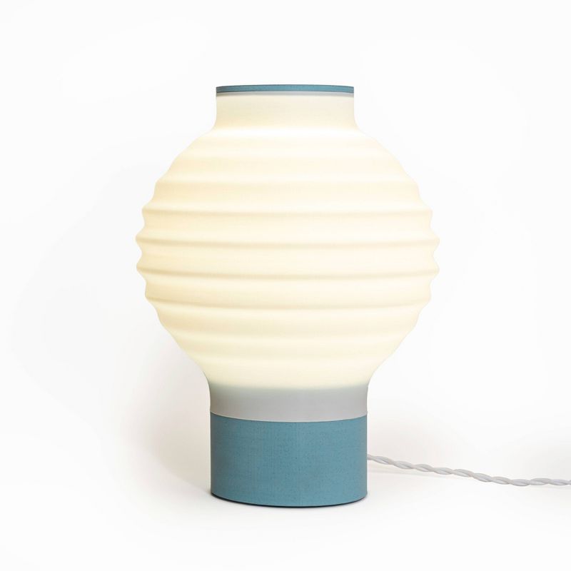 15" Asian Lantern Vintage Traditional Plant-Based PLA 3D Printed Dimmable LED Table Lamp White - JONATHAN Y, 3 of 9