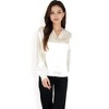 Anna-Kaci Women's Satin V-Neck Blouse with Long Sleeves - 4 of 4