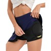 WhizMax Women Athletic Tennis Skirt Pleated Ruffle Hem High Waisted Golf Skirts with Pockets Shorts Running Workout - 4 of 4