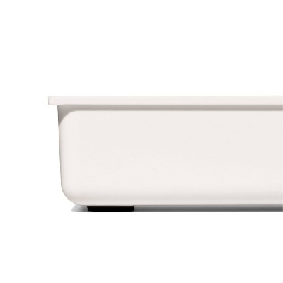 Gray Compact In-Drawer Knife Organizer with Non-Slip Feet