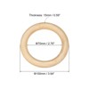 Unique Bargains DIY Crafting Natural Smooth Unfinished Wood Rings 3 Pcs - 2 of 4