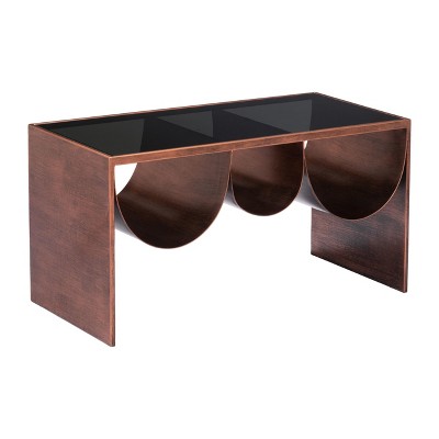 Zuo Aveiro Coffee Table Copper  and  Black