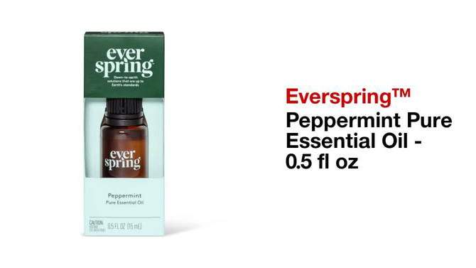 Peppermint Pure Essential Oil - 0.5 fl oz - Everspring&#8482;, 2 of 5, play video