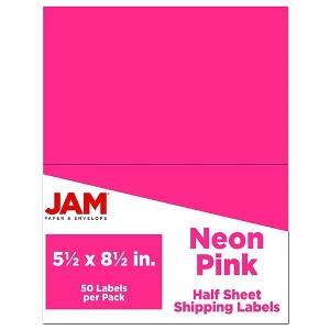 JAM Paper Shipping Labels 5.5" x 8.5" 50ct - 1 of 4