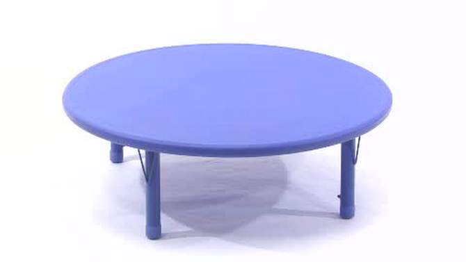 Flash Furniture 45" Round Plastic Height Adjustable Activity Table, 2 of 6, play video