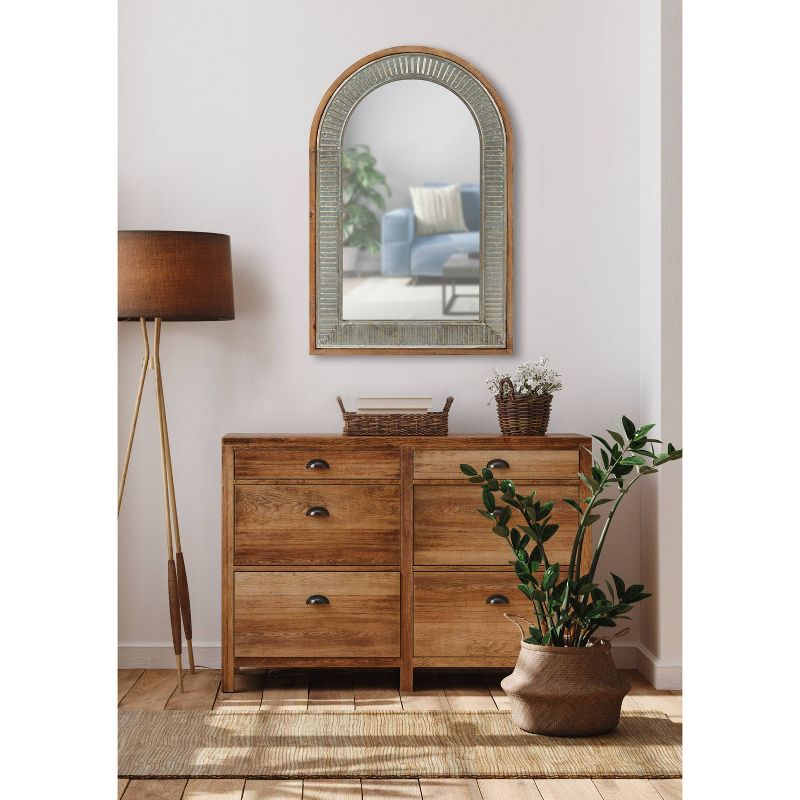 24&#34; x 36&#34; Deely Arch Wall Mirror Rustic Brown - Kate &#38; Laurel All Things Decor, 6 of 8