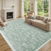 Nasitip Low Pile Modern Floral Area Rug:Easy-Clean, Skid-Resistant Washable Carpet for Living Room, Bedroom - 3 of 4
