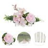 Unique Bargains Women's Styling Simulated Flowers Side Comb 1 Pc - 3 of 4