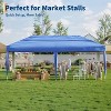 10x20 Pop Up Canopy with 2-Sidewall, Outdoor Tent with Portable Roller Bag - 3 Adjustable Height, 4 Weight Bags Stakes & 6 Guy Ropes - 4 of 4