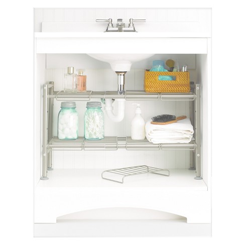 Expandable Under Sink Storage Rack Champagne 88 Main