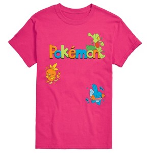 Men's - Pokémon - Treecko, Torchic, Mudkip Short Sleeve Graphic T-Shirt - 1 of 3
