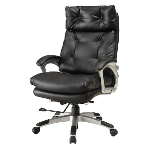 Mager Contemporary Leatherette Office Chair Black - ioHOMES
