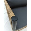 Sapphtopaz PE Rattan Outdoor Sofa Set, Minimalist Outdoor Patio Sofa with Gray Cushion, Black Brown Patio Sofas, Set of 2 Single Sofa - 4 of 4