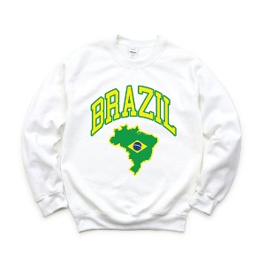 Simply Sage Market Women's Graphic Sweatshirt  Brazil Map - 1 of 4