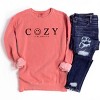 Simply Sage Market S.W.Smiley Cozy Outline Garment Dyed Sweatshirt - 3 of 4