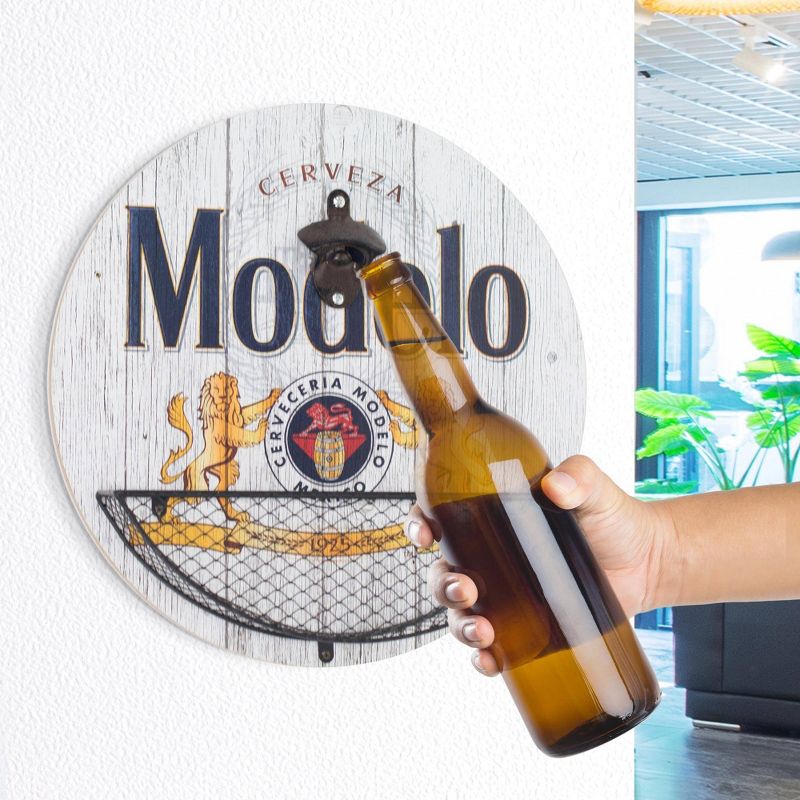 Modelo Beer Bottle Opener/Cap Catcher Wall Sign Panel - American Art Decor, 3 of 7