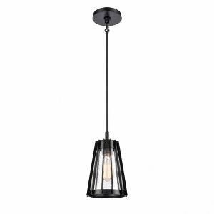 Elk Home Open Louvers 1 - Light Pendant in  Matte Black - 1 of 4