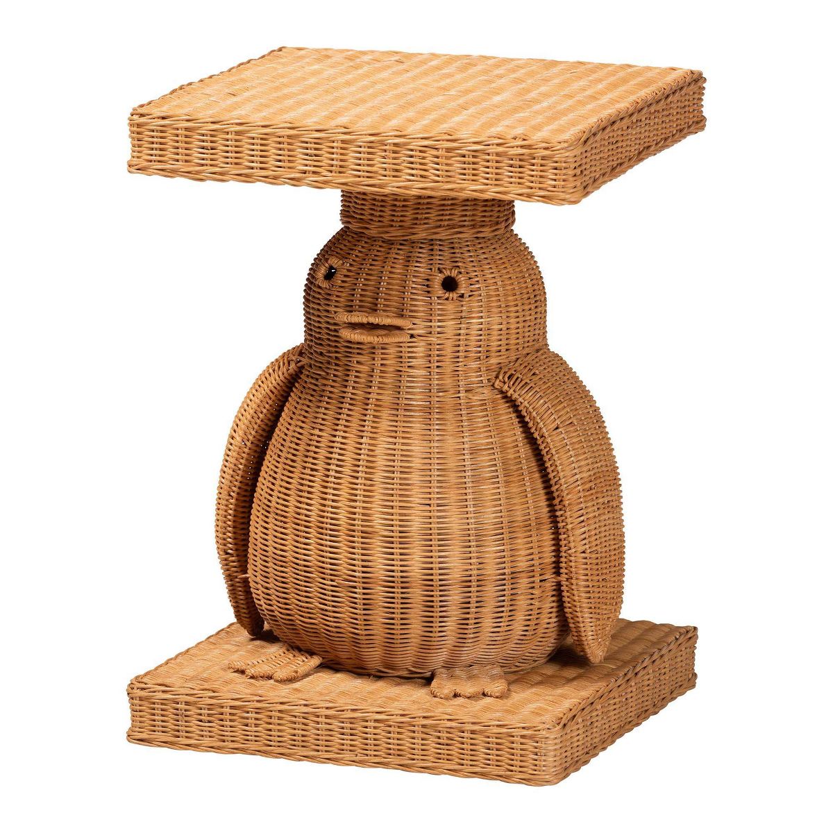 bali & pari Square Pembroke Penguin End Table Brown