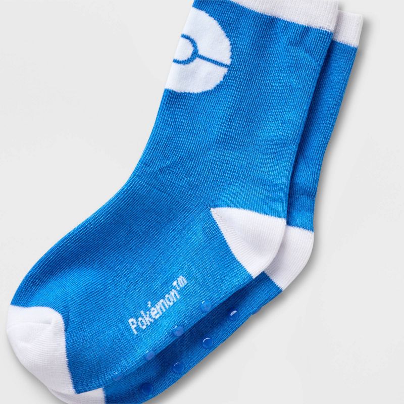 Boys' Pokemon Fair Isle 2pc Pajama Set with Socks - Blue, 4 of 5