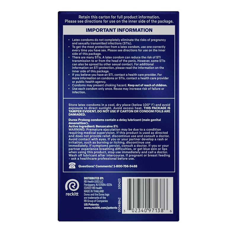 Durex Prolong Latex Condoms - 12ct, 3 of 17