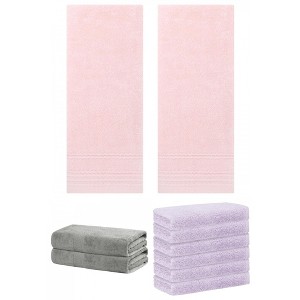 REGALWOVEN Striped Soft Absorbent Bathroom Cotton Towel Set 3 Pcs - 1 of 4