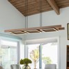 LLHZSY 3-Light Farmhouse Rustic Wood Linear Chandelier 47 1/5"  Rectangular Kitchen Island Pendant Fixture with Integrated LED - 2 of 4