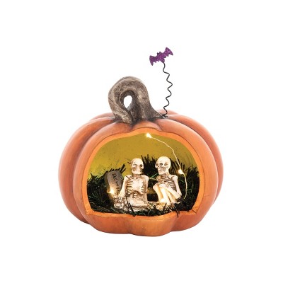 Gallerie II Light-Up LED Graveyard Pumpkin Sm