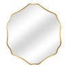 Beautyolove Unique Gold Aluminum Alloy Framed Scallop Wall Mirror with Artistic Design - 4 of 4