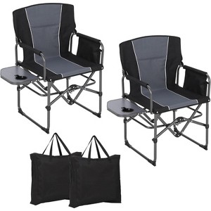 Directors Camping Chair, Portable Camping Chair for Adults, Lightweight Aluminum Folding Chair with Side Table and Pocket - 1 of 4