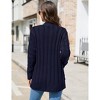 Womens Cardigan Sweaters Button Down Casual Long Sleeve Knit Outerwear Coat with Pocket - 3 of 4