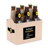 Big Dot of Happiness Best Teacher Gift - Teacher First & Last Day of School or Christmas Gift for Women & Men 6 Beer Bottle Label Stickers & 1 Carrier - 2 of 4