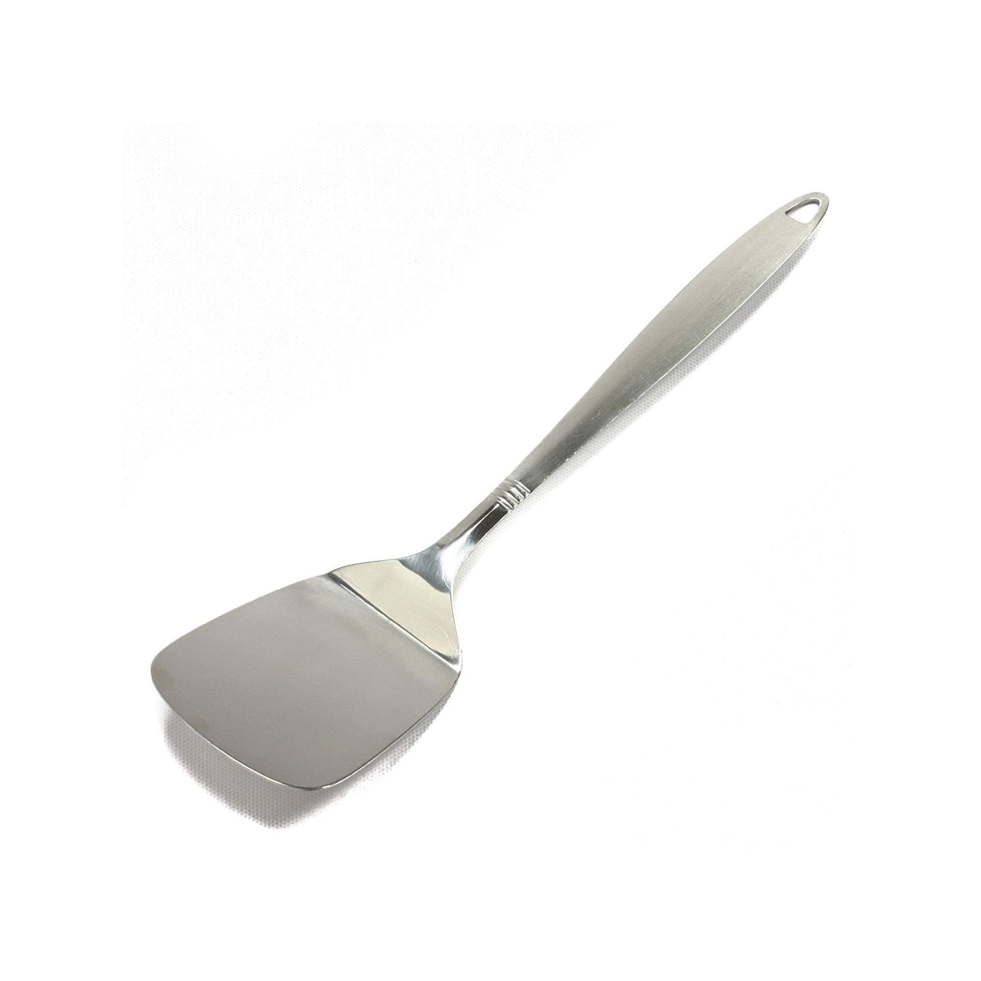Chef Craft 12.5" Stainless Steel Solid Turner Spatula with Attractive Brushed Finish Handle 1-pack