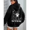Plus Size Hoodie Talk to the Paw Beagle Sweatshirts Hooded Long Sleeve Pullover Sweatshirts for Plus Size Women - 2 of 2