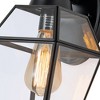 C Cattleya 1-Light Black Metal and Brass Dusk to Dawn Outdoor Wall Lantern Sconce - 4 of 4